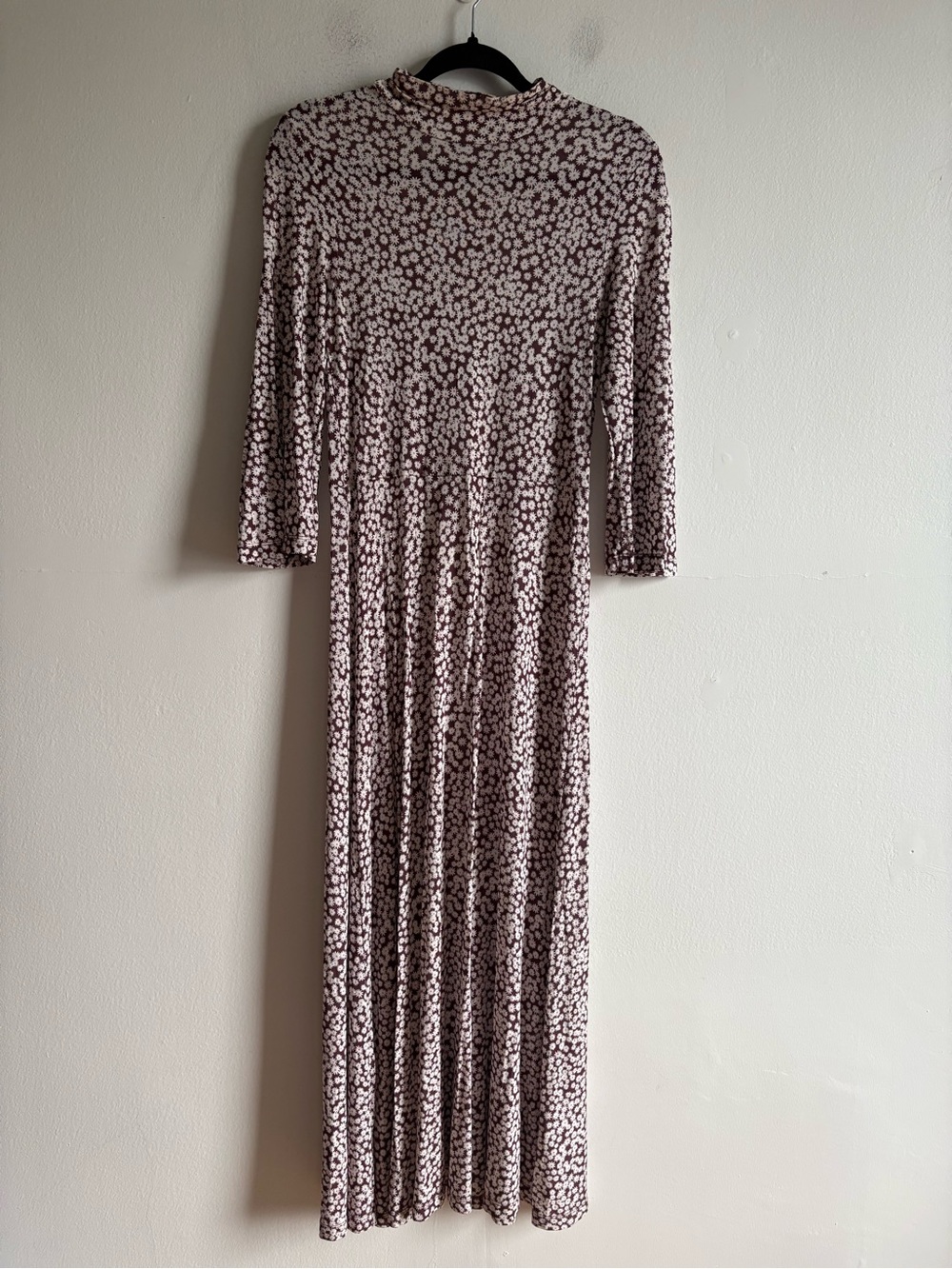 Samsoe Sz XS Fritta Floral Cottagecore Long Sleeves Maxi Dress In Choco Aster - Picture 2 of 14
